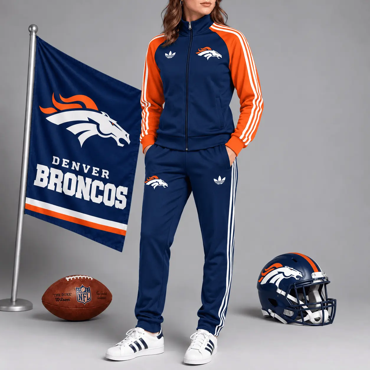 Denver Broncos | Premium NFL Women’s Athletic Jacket & Jogger Set NY