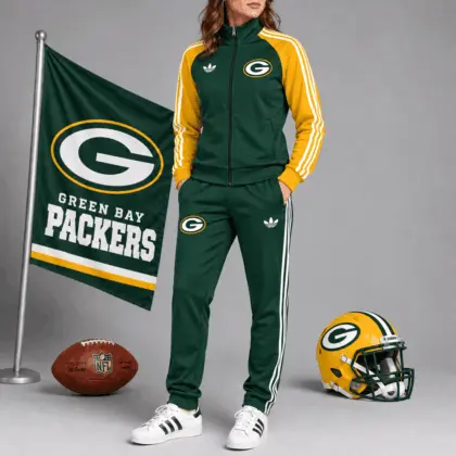 Green Bay Packers | Premium NFL Women’s Athletic Jacket & Jogger Set NY