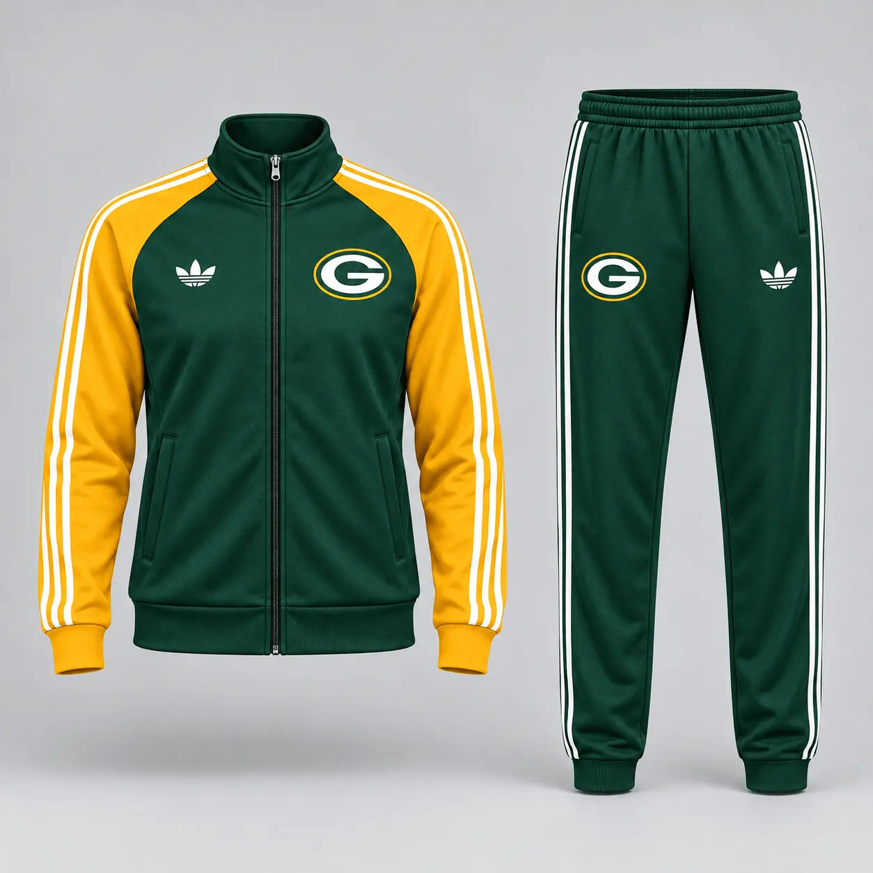 Green Bay Packers | Premium NFL Women’s Athletic Jacket & Jogger Set NY - Image 2
