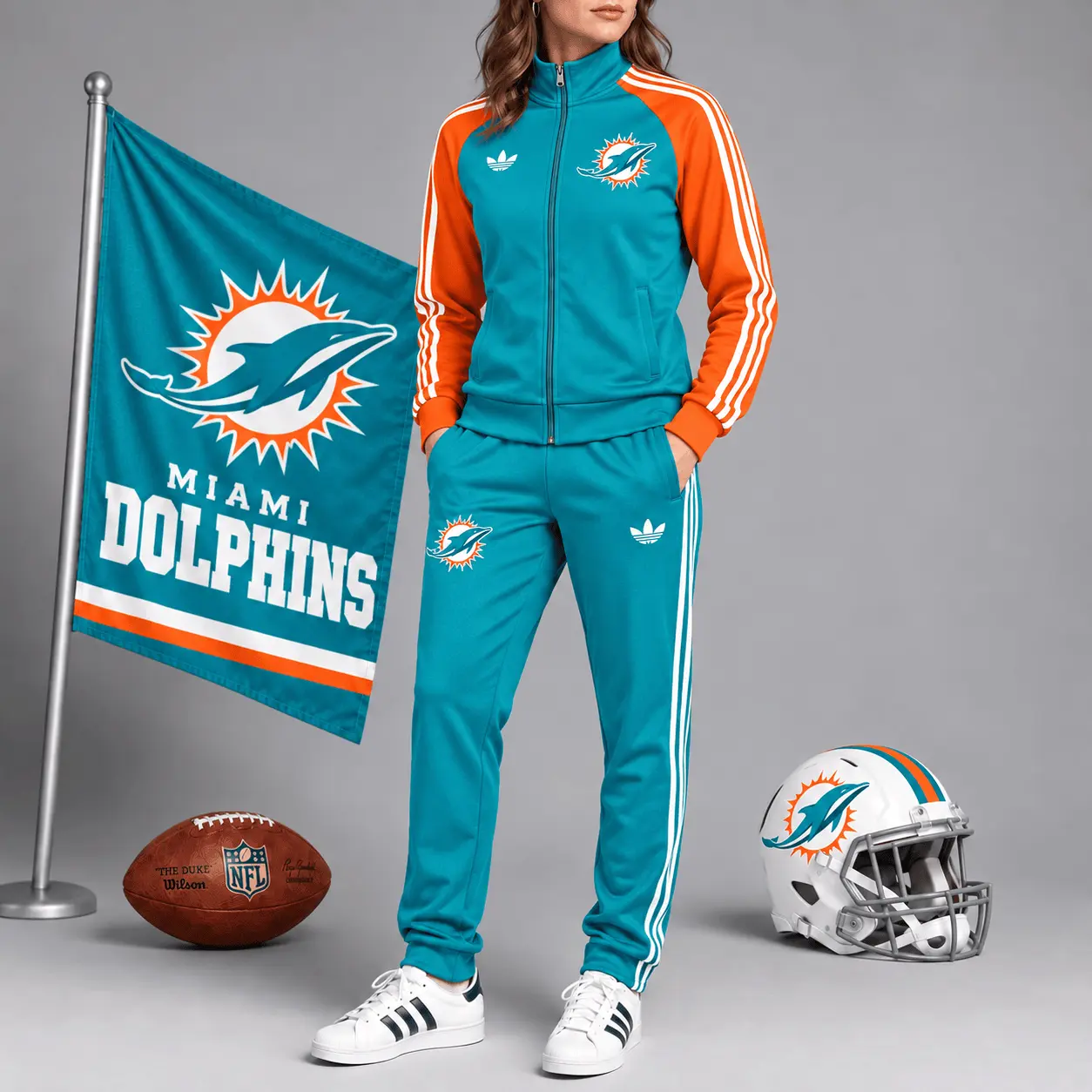 Miami Dolphins | Premium NFL Women’s Athletic Jacket & Jogger Set NY