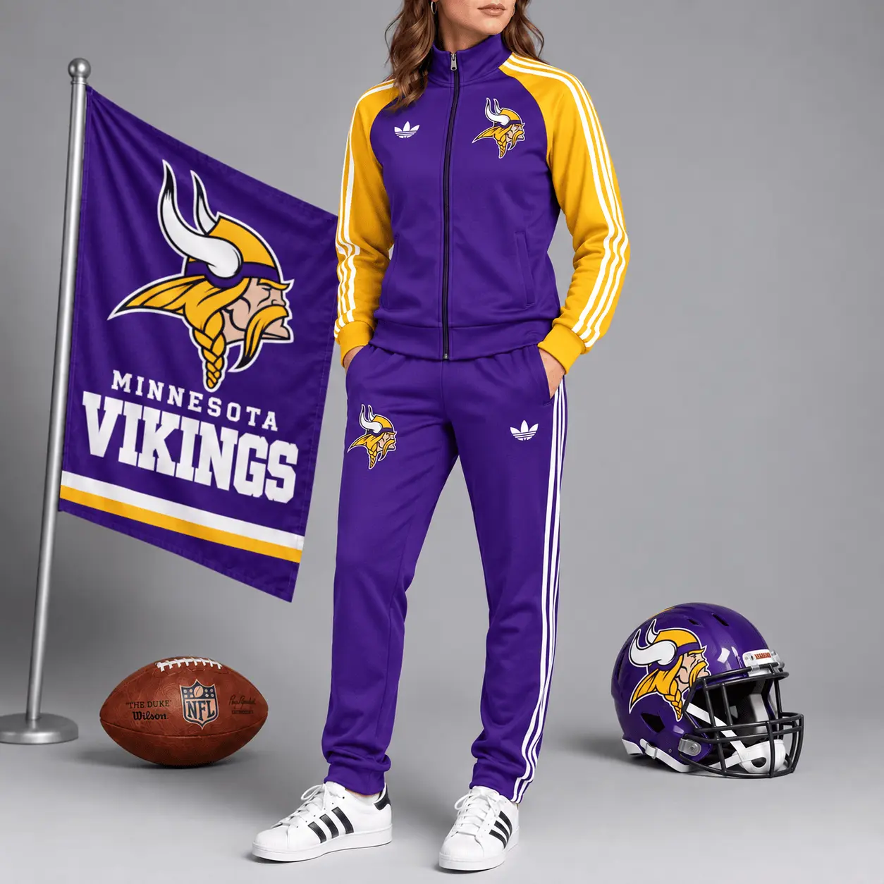 Minnesota Vikings | Premium NFL Women’s Athletic Jacket & Jogger Set NY