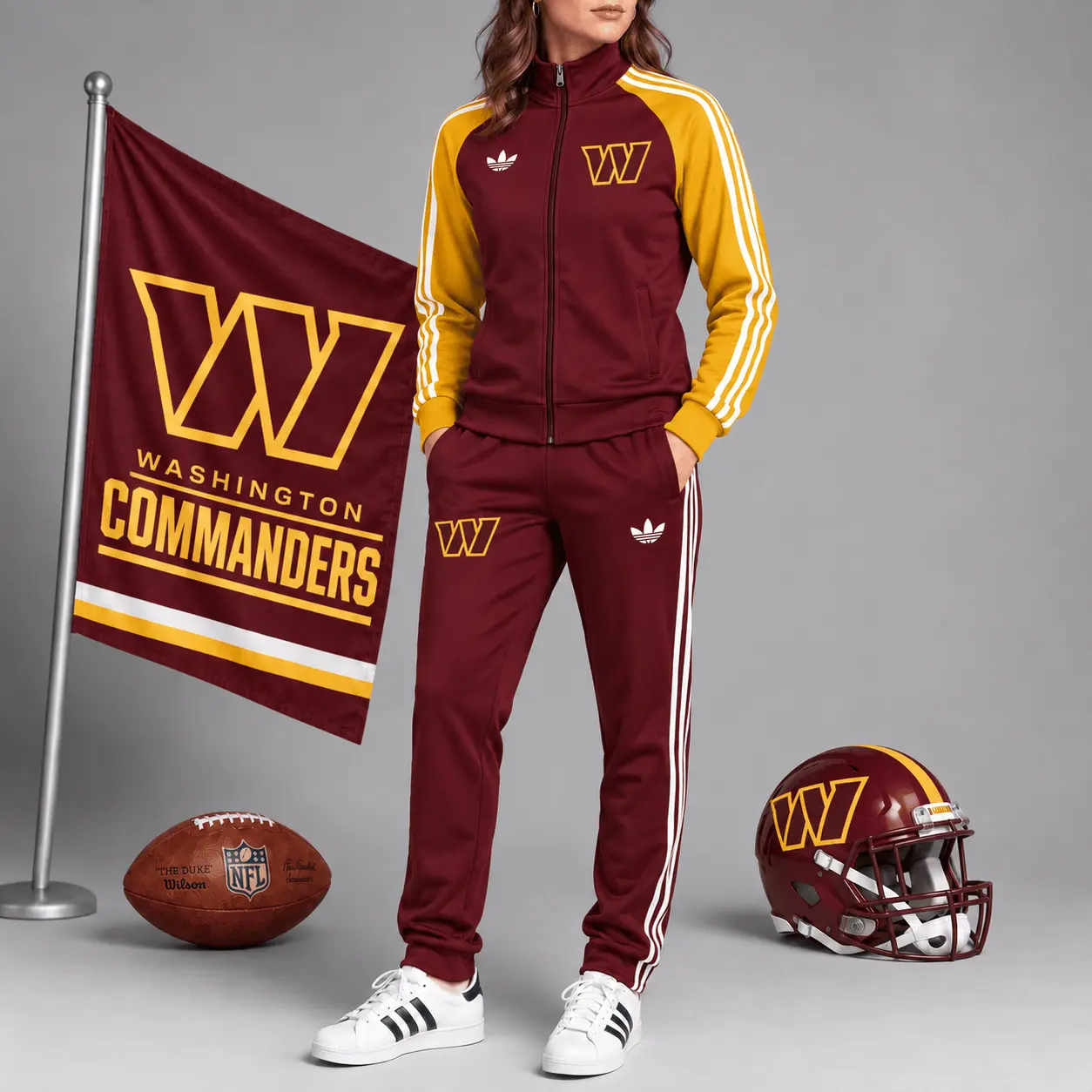 Washington Commanders | Premium NFL Women’s Athletic Jacket & Jogger Set NY