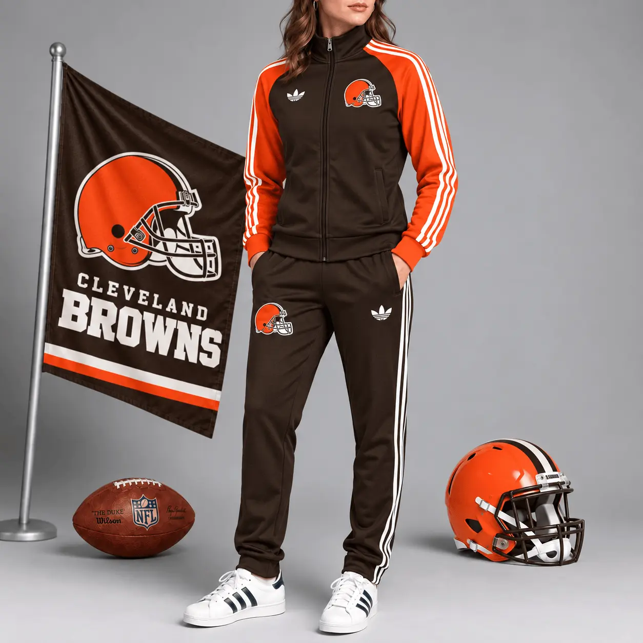 Cleveland Browns | Premium NFL Women’s Athletic Jacket & Jogger Set NY