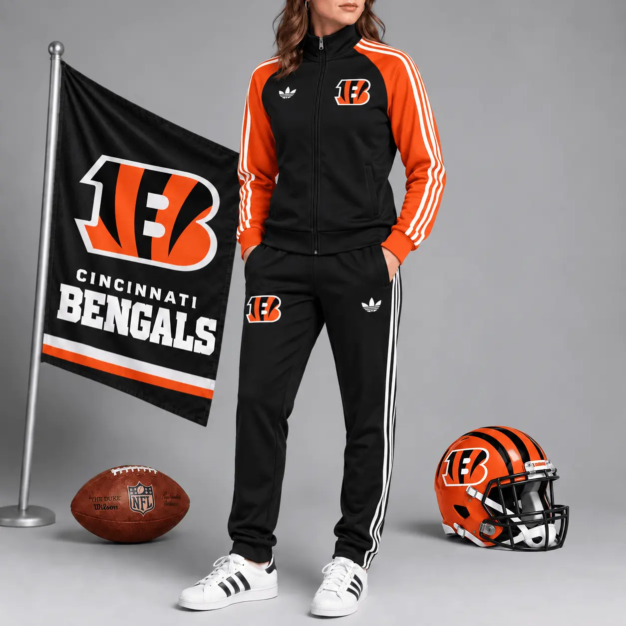 Cincinnati Bengals | Premium NFL Women’s Athletic Jacket & Jogger Set NY