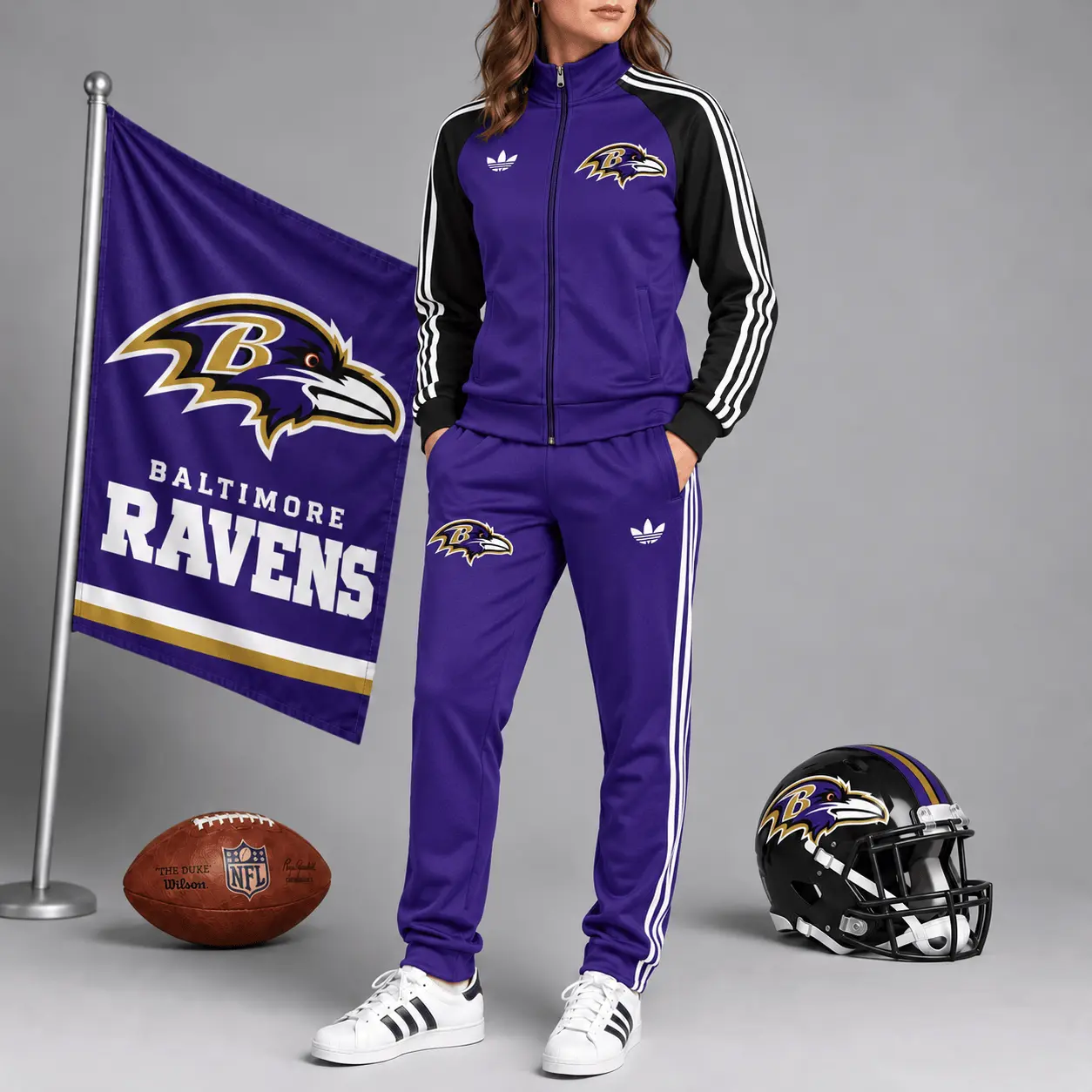 Baltimore Ravens | Premium NFL Women’s Athletic Jacket & Jogger Set NY