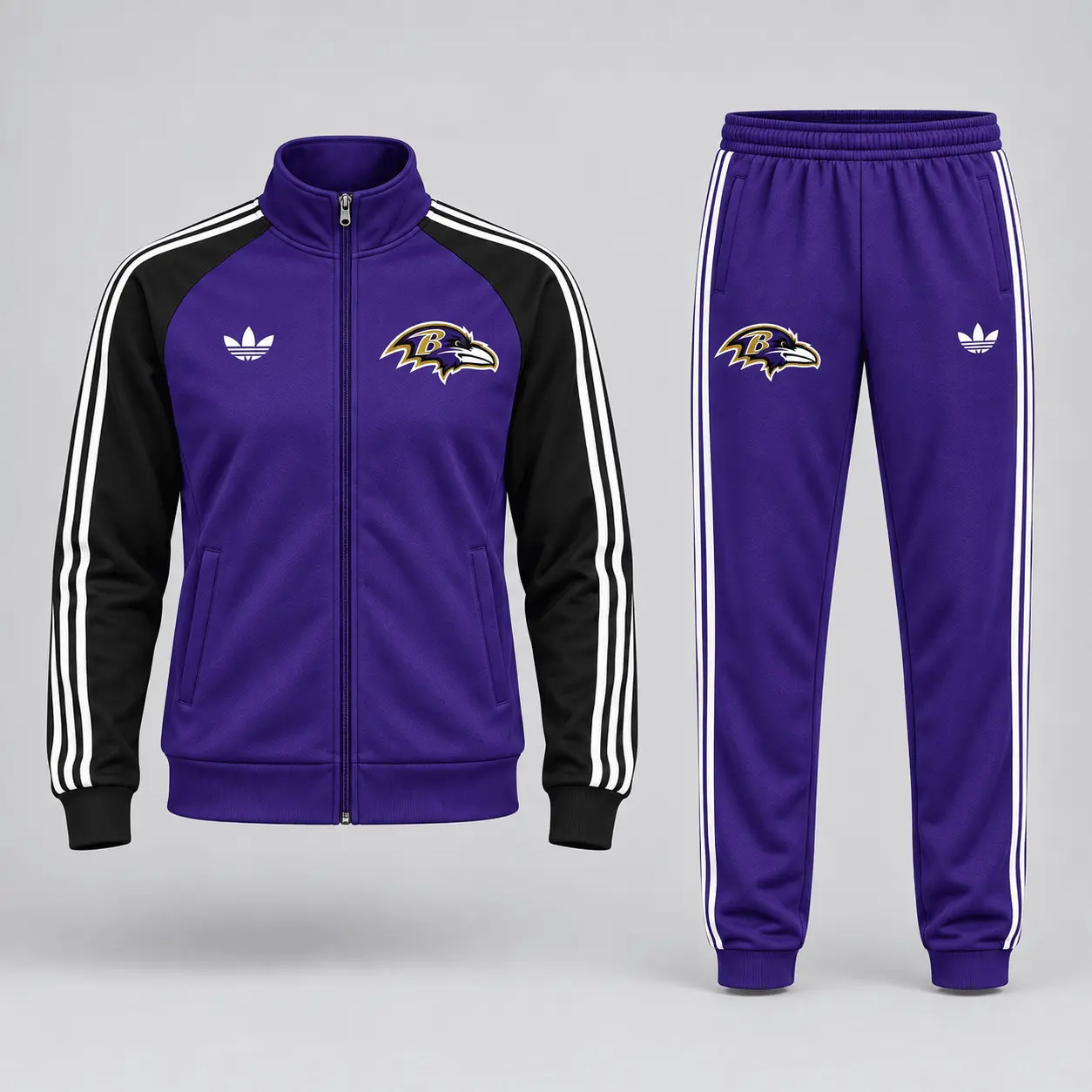 Baltimore Ravens | Premium NFL Women’s Athletic Jacket & Jogger Set NY - Image 2
