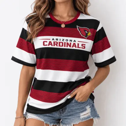 Arizona Cardinals | Premium NFL Horizontal Rugby Stripe T-shirt NTD