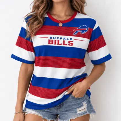 Buffalo Bills | Premium NFL Horizontal Rugby Stripe T-shirt NTD