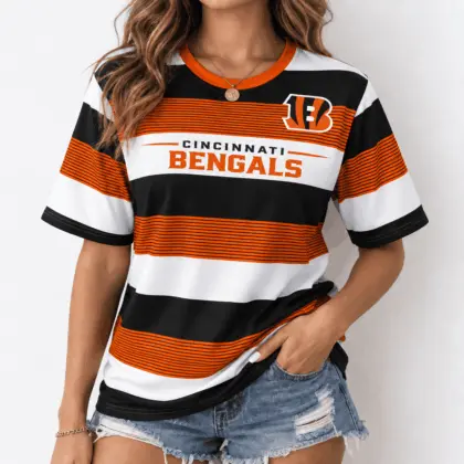 Cincinnati Bengals | Premium NFL Horizontal Rugby Stripe T-shirt NTD