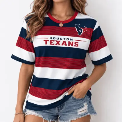 Houston Texans | Premium NFL Horizontal Rugby Stripe T-shirt NTD