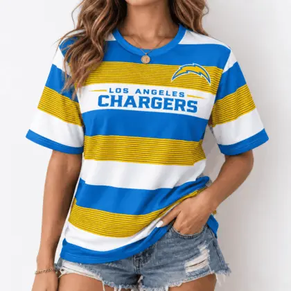 Los Angeles Chargers | Premium NFL Horizontal Rugby Stripe T-shirt NTD