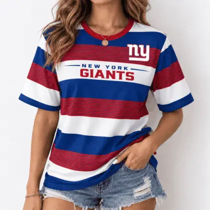 New York Giants | Premium NFL Horizontal Rugby Stripe T-shirt NTD