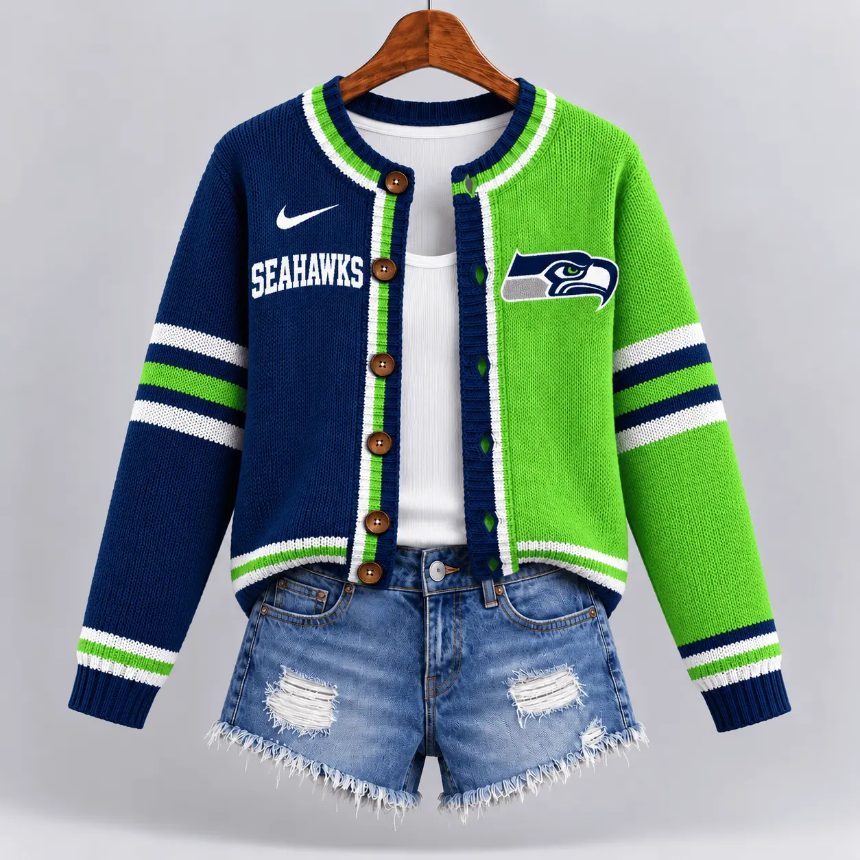 Seattle Seahawks | Premium NFL Game Ready Cardigan NY - Image 2
