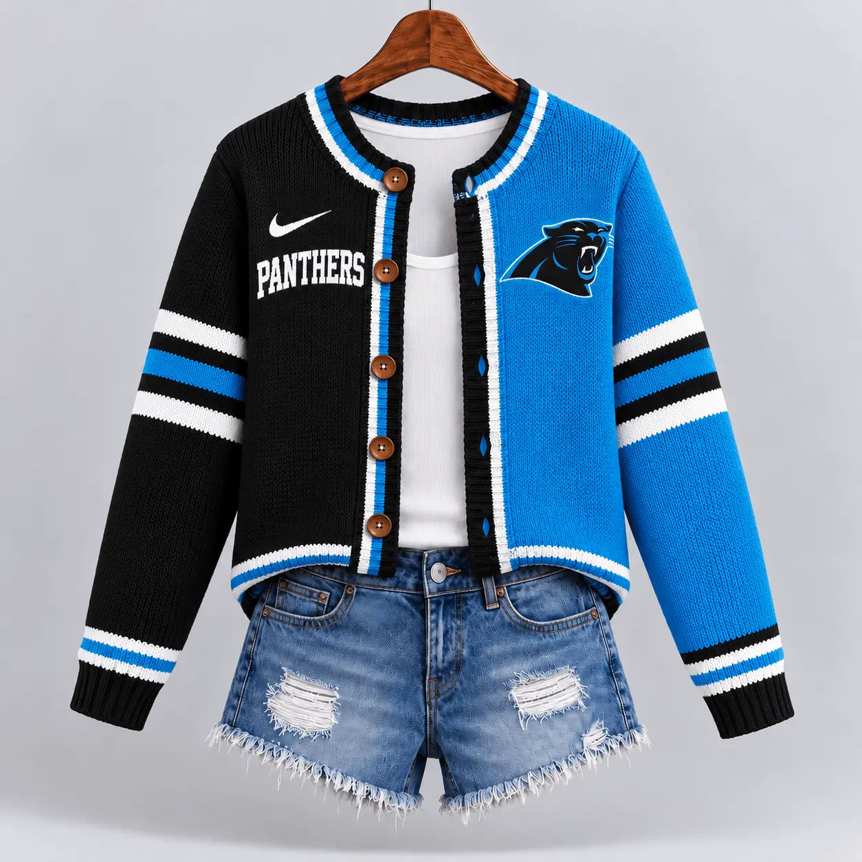 Carolina Panthers | Premium NFL Game Ready Cardigan NY - Image 2