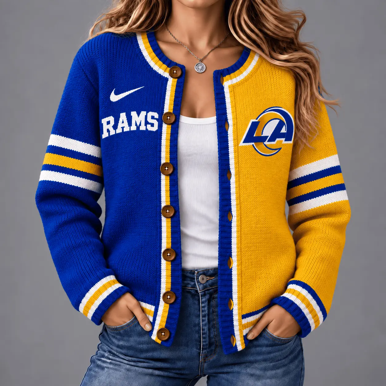 Los Angeles Rams | Premium NFL Game Ready Cardigan NY