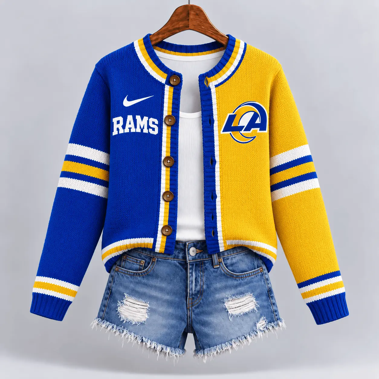 Los Angeles Rams | Premium NFL Game Ready Cardigan NY - Image 2