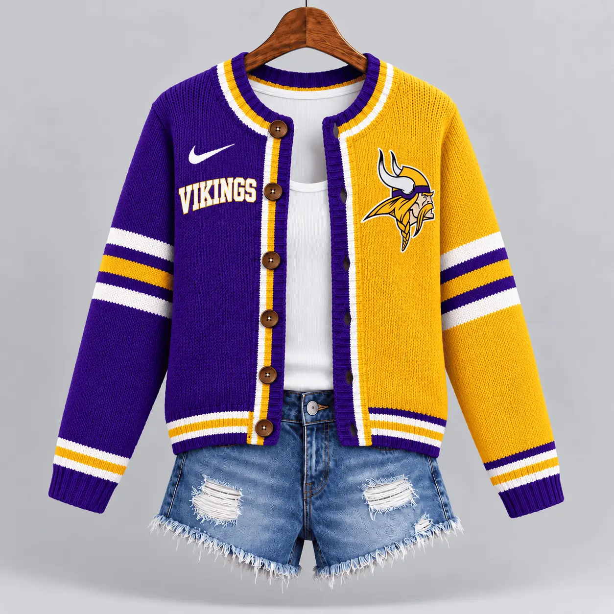 Minnesota Vikings | Premium NFL Game Ready Cardigan NY - Image 2