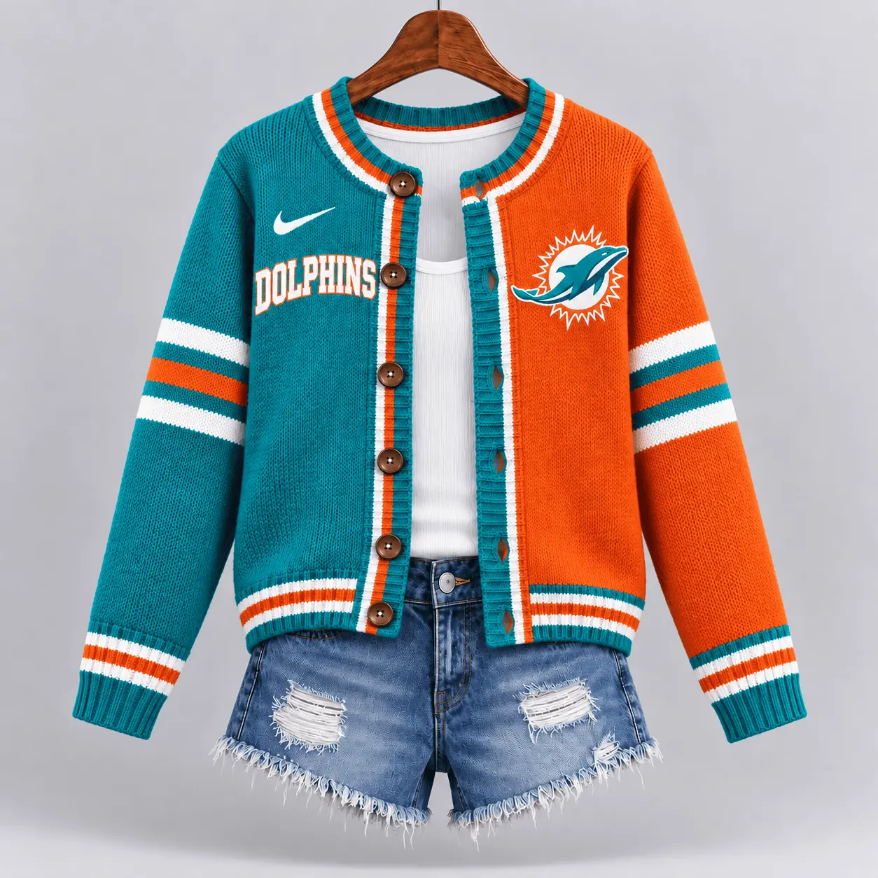 Miami Dolphins | Premium NFL Game Ready Cardigan NY - Image 2