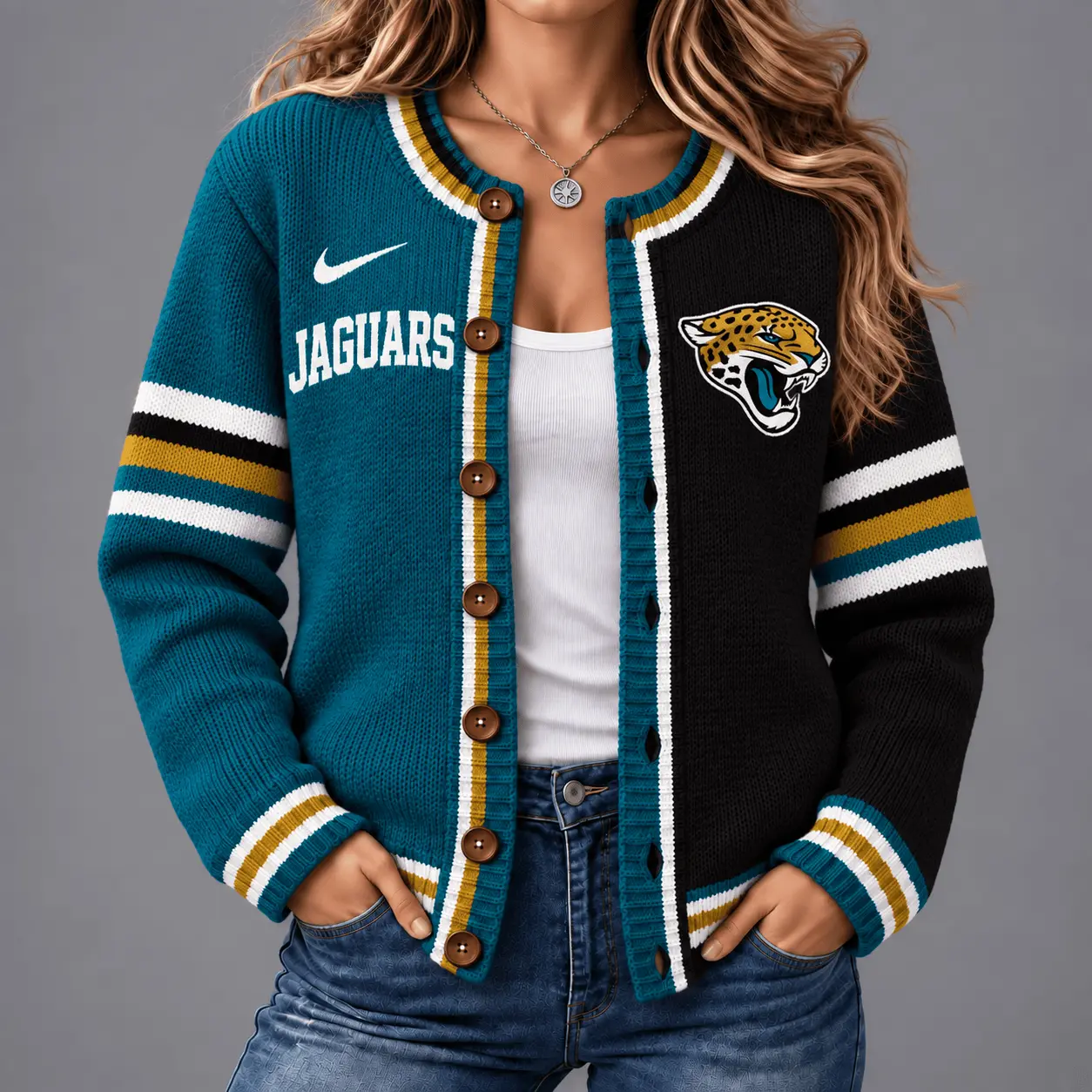 Jacksonville Jaguars | Premium NFL Game Ready Cardigan NY