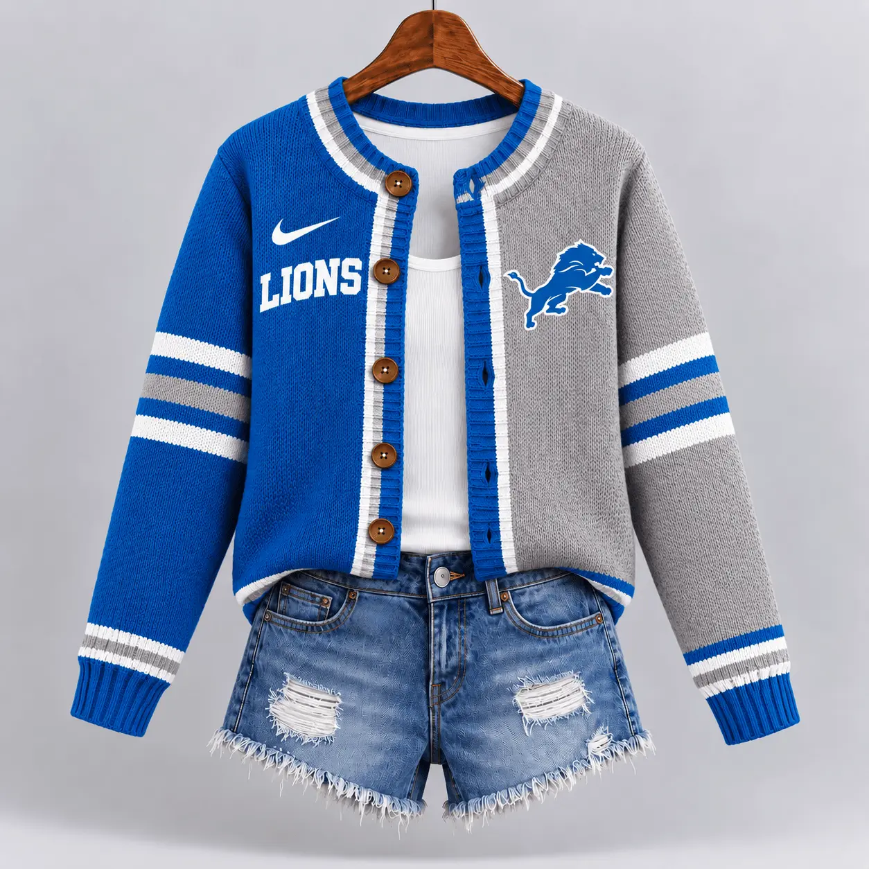 Detroit Lions | Premium NFL Game Ready Cardigan NY - Image 2