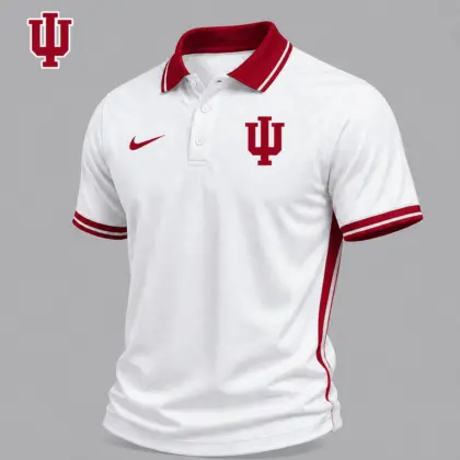 Indiana Hoosiers | Premium NCAA Classic White Polo Shirt NY