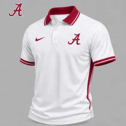 Alabama Crimson Tide | Premium NCAA Classic White Polo Shirt NY