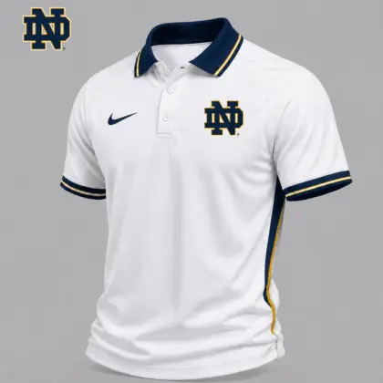 Notre Dame Fighting Irish | Premium NCAA Classic White Polo Shirt NY