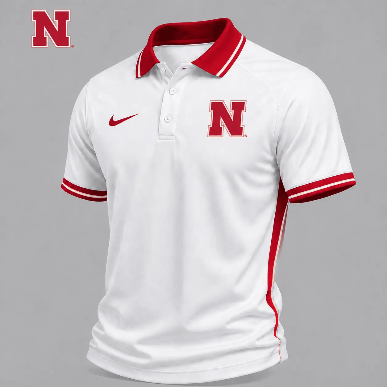 Nebraska Cornhuskers | Premium NCAA Classic White Polo Shirt NY
