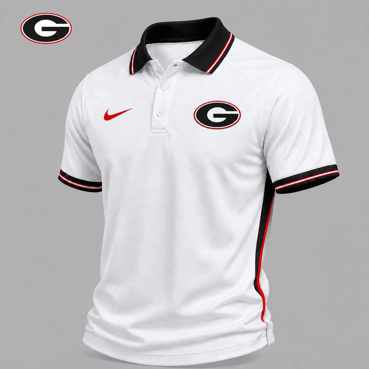 Georgia Bulldogs | Premium NCAA Classic White Polo Shirt NY