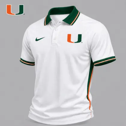 Miami Hurricanes | Premium NCAA Classic White Polo Shirt NY