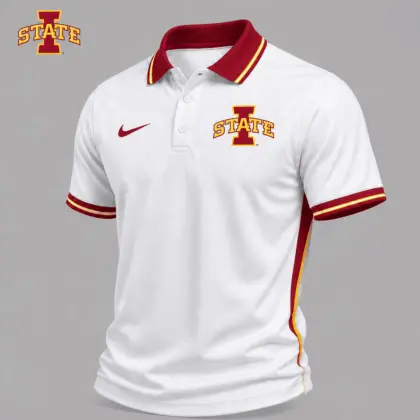 Iowa State Cyclones | Premium NCAA Classic White Polo Shirt NY