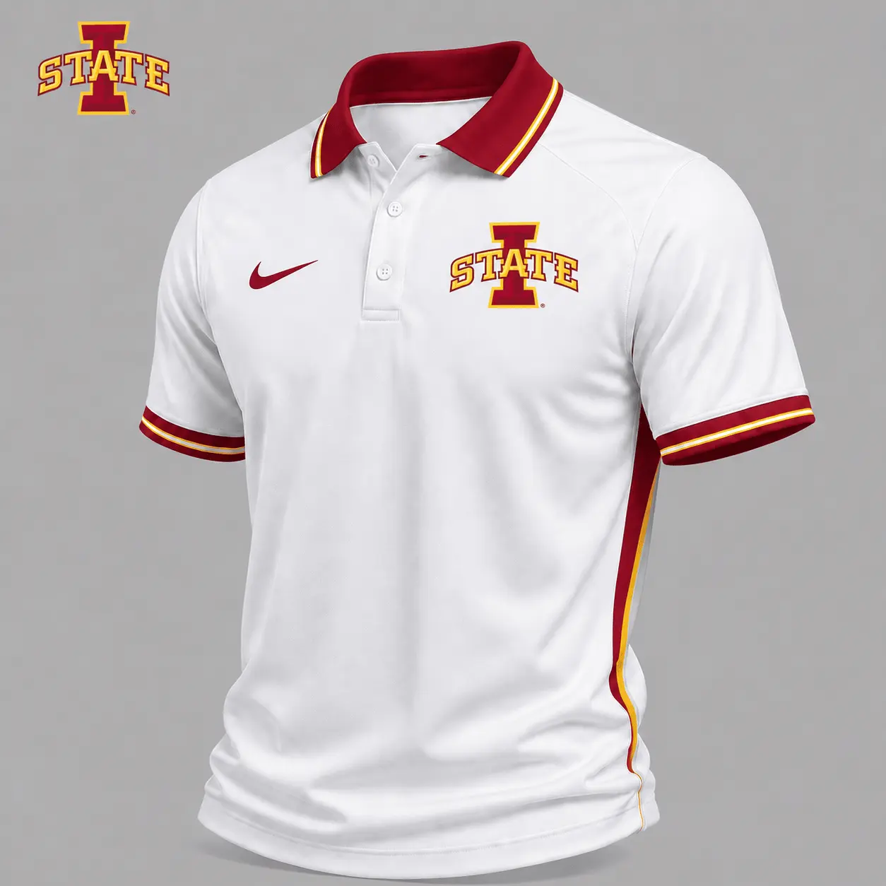 Iowa State Cyclones | Premium NCAA Classic White Polo Shirt NY
