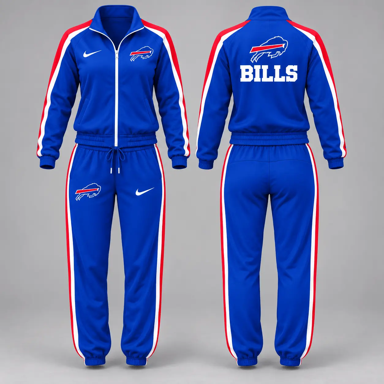 Buffalo Bills | Premium NFL Game Day Waterproof Windbreaker Zip-Up Tracksuit Set NY - Image 2