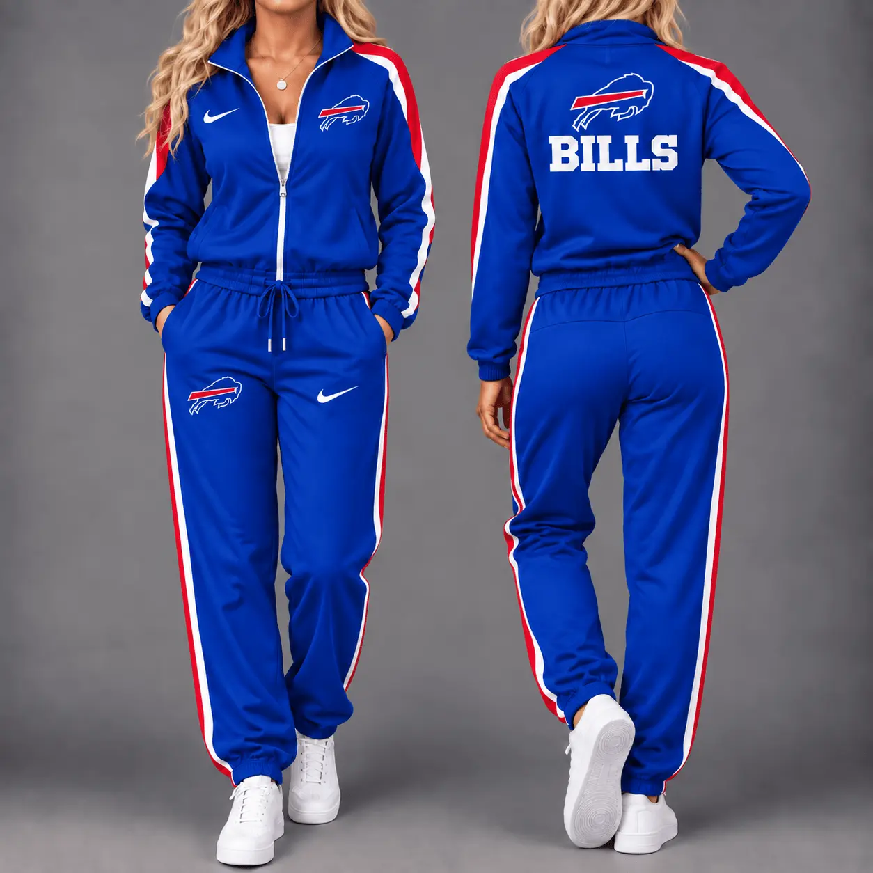 Buffalo Bills | Premium NFL Game Day Waterproof Windbreaker Zip-Up Tracksuit Set NY