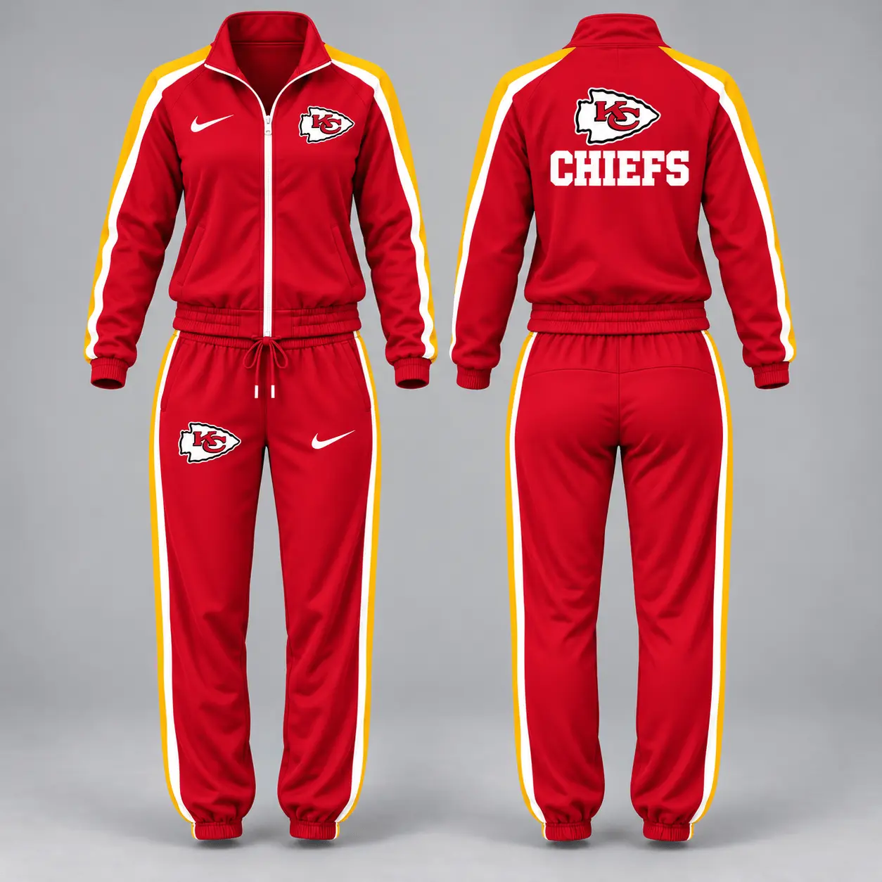 Kansas City Chiefs | Premium NFL Game Day Waterproof Windbreaker Zip-Up Tracksuit Set NY - Image 2