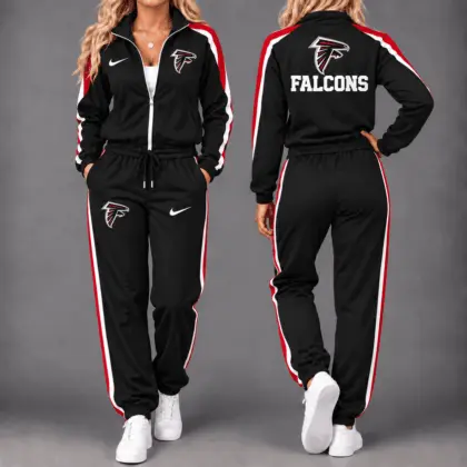 Atlanta Falcons | Premium NFL Game Day Waterproof Windbreaker Zip-Up Tracksuit Set NY