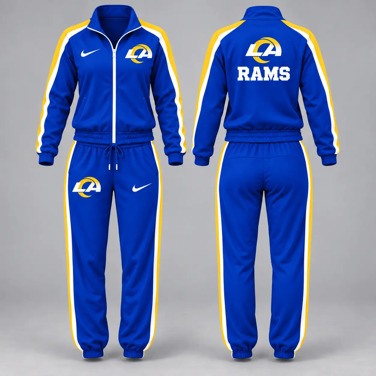 Los Angeles Rams | Premium NFL Game Day Waterproof Windbreaker Zip-Up Tracksuit Set NY - Image 2