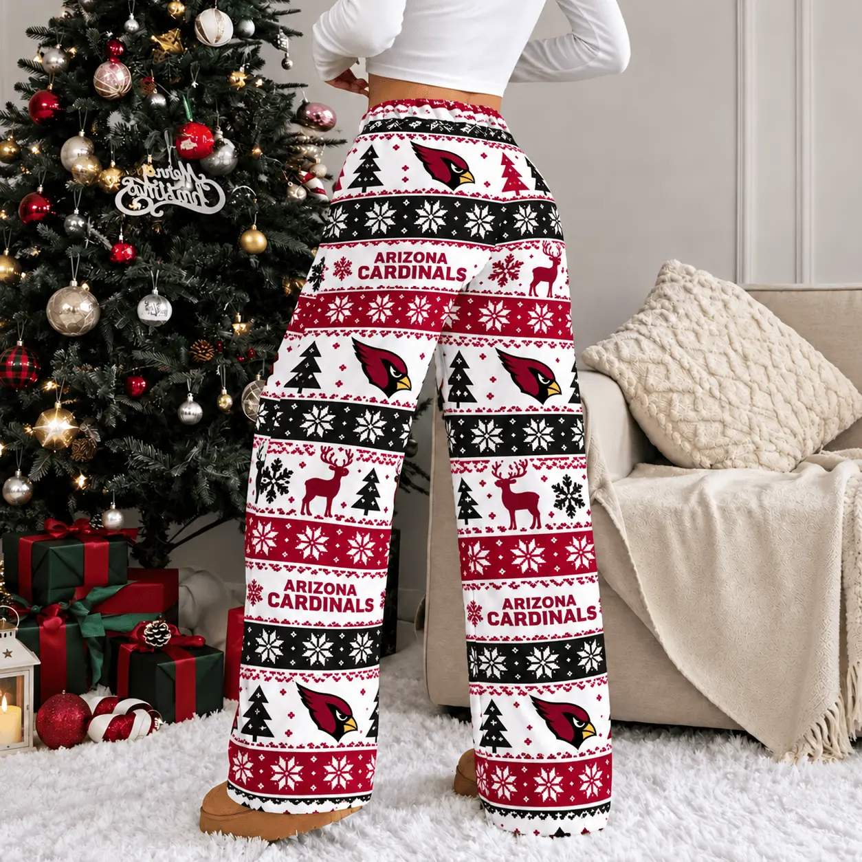 Arizona Cardinals | Premium NFL Christmas Casual Pants TD