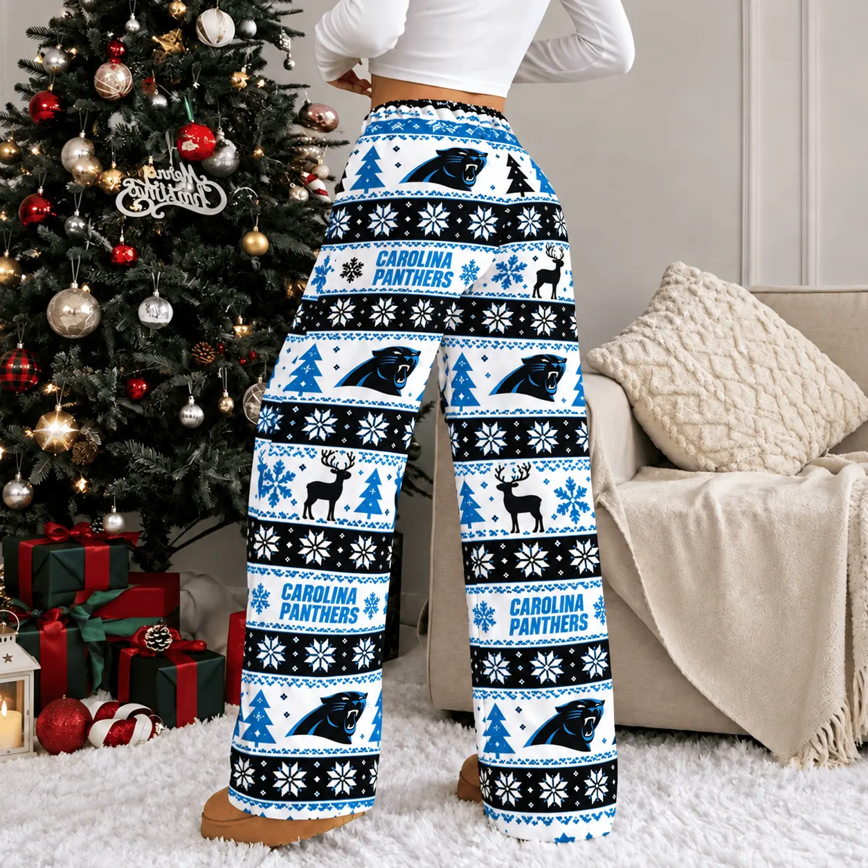 Carolina Panthers | Premium NFL Christmas Casual Pants TD
