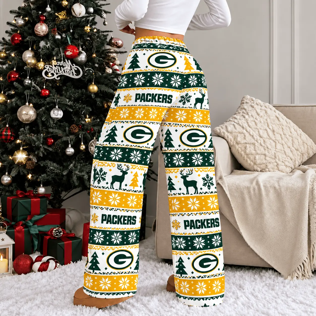 Green Bay Packers | Premium NFL Christmas Casual Pants TD