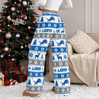 Detroit Lions | Premium NFL Christmas Casual Pants TD