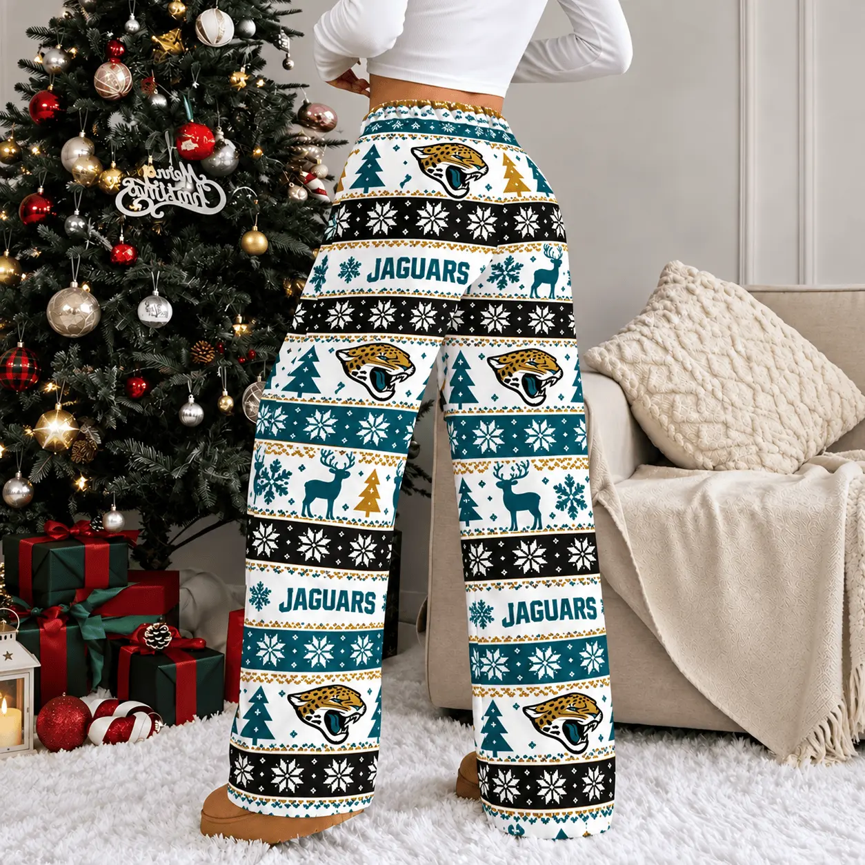 Jacksonville Jaguars | Premium NFL Christmas Casual Pants TD