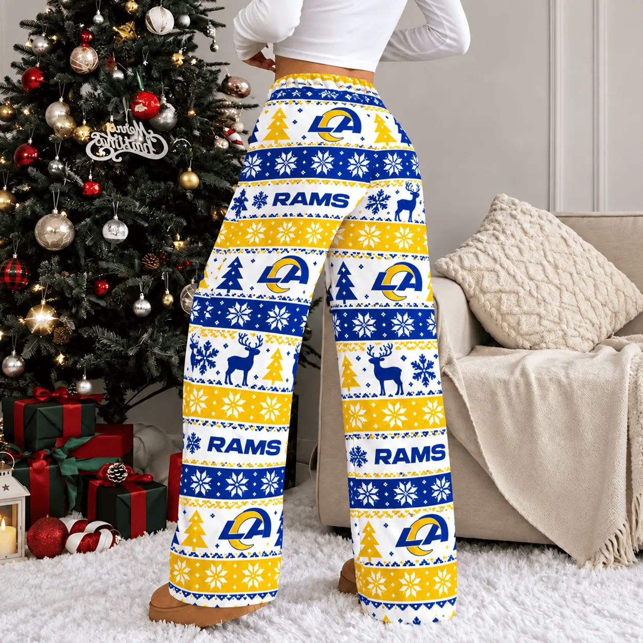 Los Angeles Rams | Premium NFL Christmas Casual Pants TD