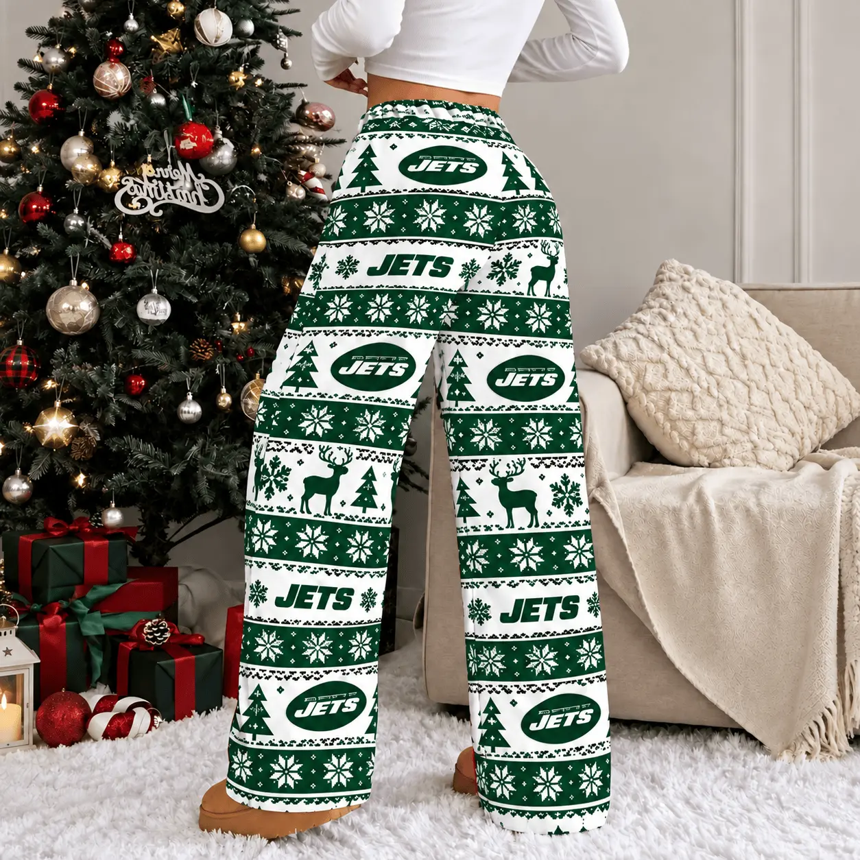 New York Jets | Premium NFL Christmas Casual Pants TD