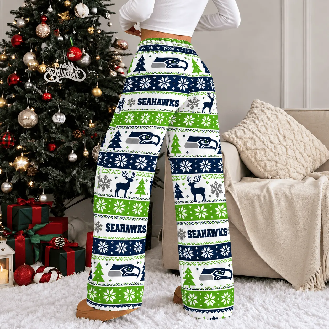 Seattle Seahawks | Premium NFL Christmas Casual Pants TD