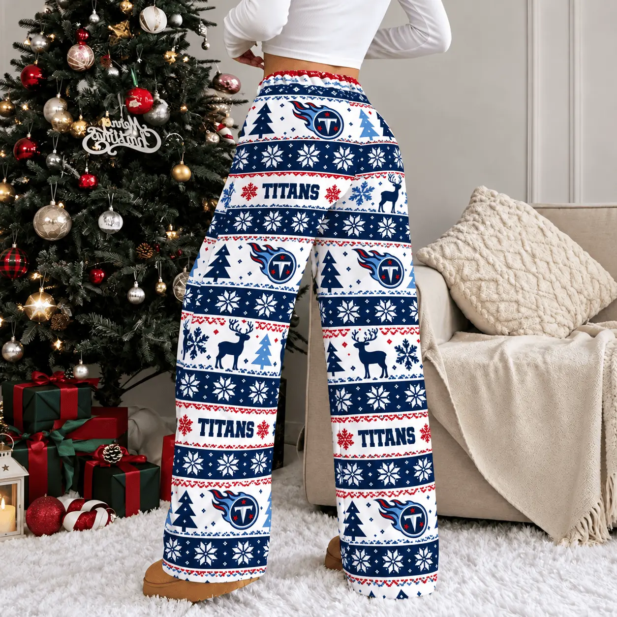 Tennessee Titans | Premium NFL Christmas Casual Pants TD