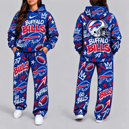 Buffalo Bills | Premium NFL Graffiti Hoodie & Pants Set TD