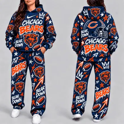 Chicago Bears | Premium NFL Graffiti Hoodie & Pants Set TD