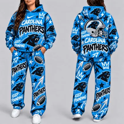 Carolina Panthers | Premium NFL Graffiti Hoodie & Pants Set TD