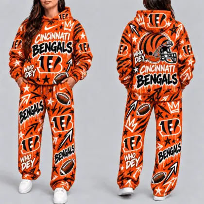 Cincinnati Bengals | Premium NFL Graffiti Hoodie & Pants Set TD